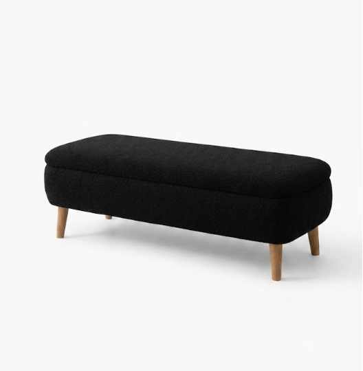 Hanah Home Rena - Banco de almacenamiento negro